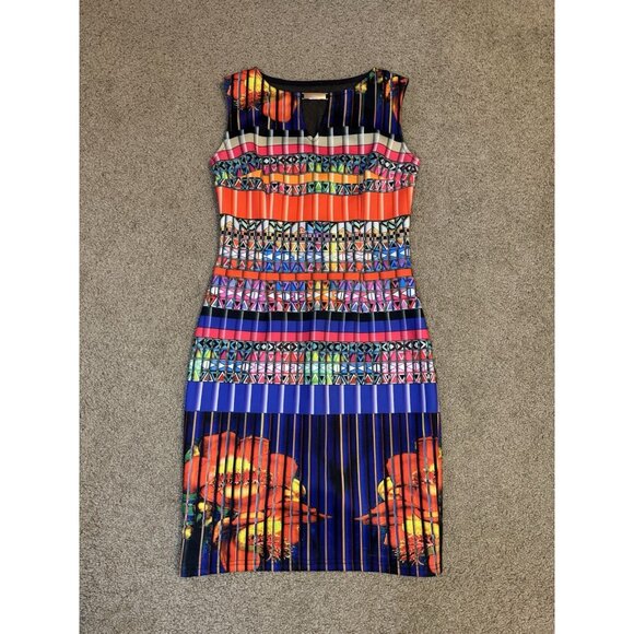 Joseph Ribkoff Dresses & Skirts - JOSEPH RIBKOFF Colorful Sheath Dress Artsy Professional Career Mix Print Sz 8